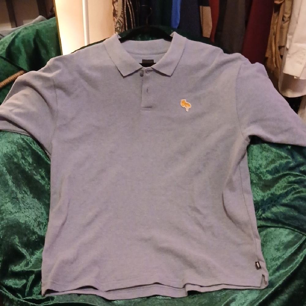 Vans Gray Polo Shirt with Yellow Logo